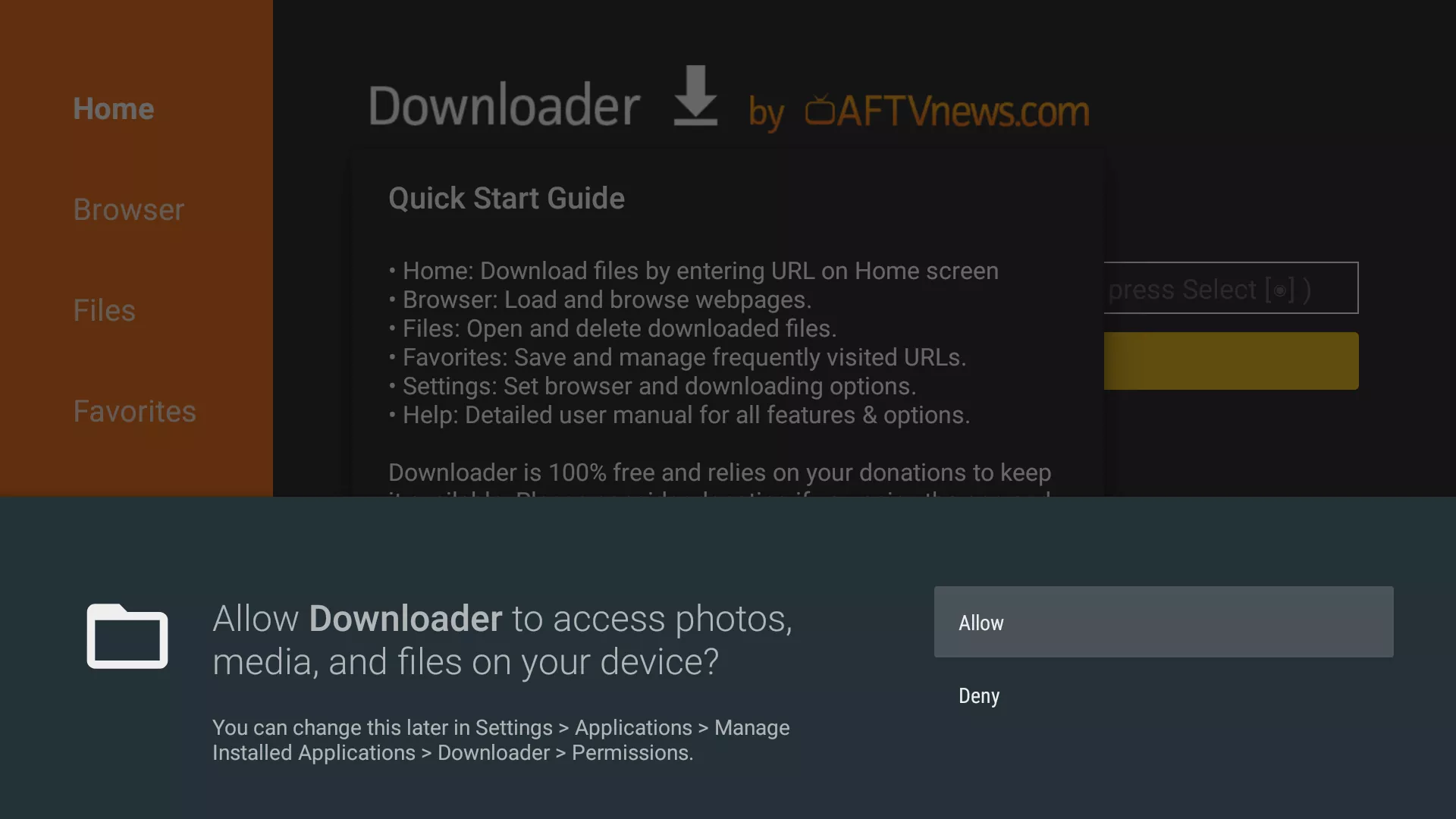 Allow Permission To Setup Stream HavenHD