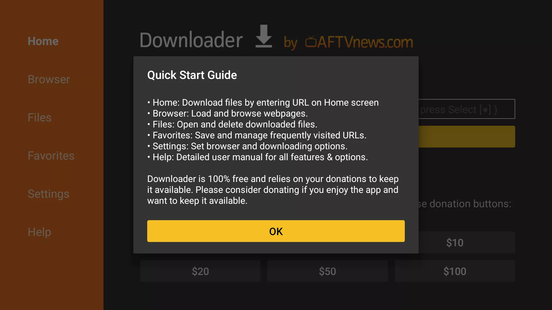 Click Ok Prompt